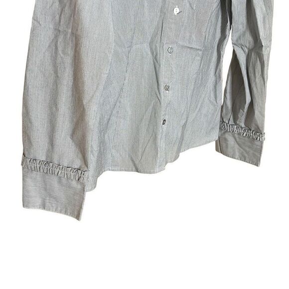 Zoe D. Cotton Blend Button Down Shirt - Picture 4 of 7